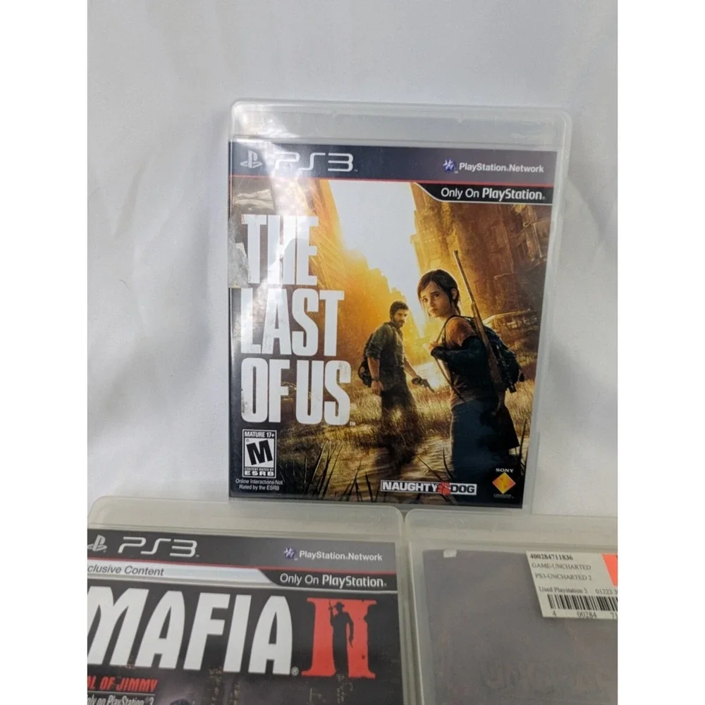 PS3 Video Game Lot The Last of Us Uncharted 2 Mafia II‎